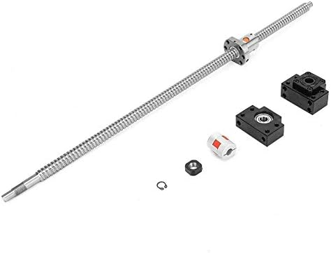 SFU1605 Gewindespindel 600 mm Edelstahl Kugelumlaufspindel mit BK12 / BF12 Unterstützung und 6,35 x