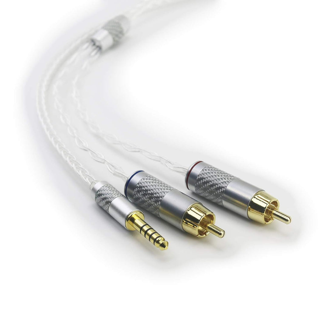 4,4 MM symmetrischer Stecker auf Zwei Cinch-Stecker 2 Cinch-Stecker Audio-Adapterkabel Kompatibel mi