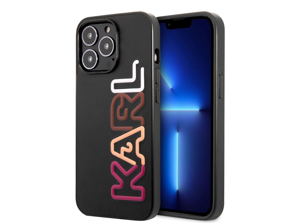 Karl Lagerfeld KLHCP13LPCOBK Hülle für iPhone 13 Pro / 13 6,1" schwarz/Black hardcase Multipink Bran
