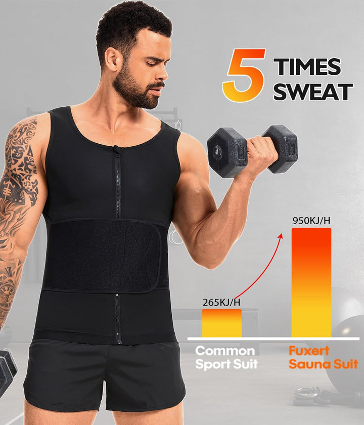 Sauna Weste Body Top Shapewear Fitness Shirt Zubehör Gym Tank Top Sweatshirt trägt Weste an Bauchfet