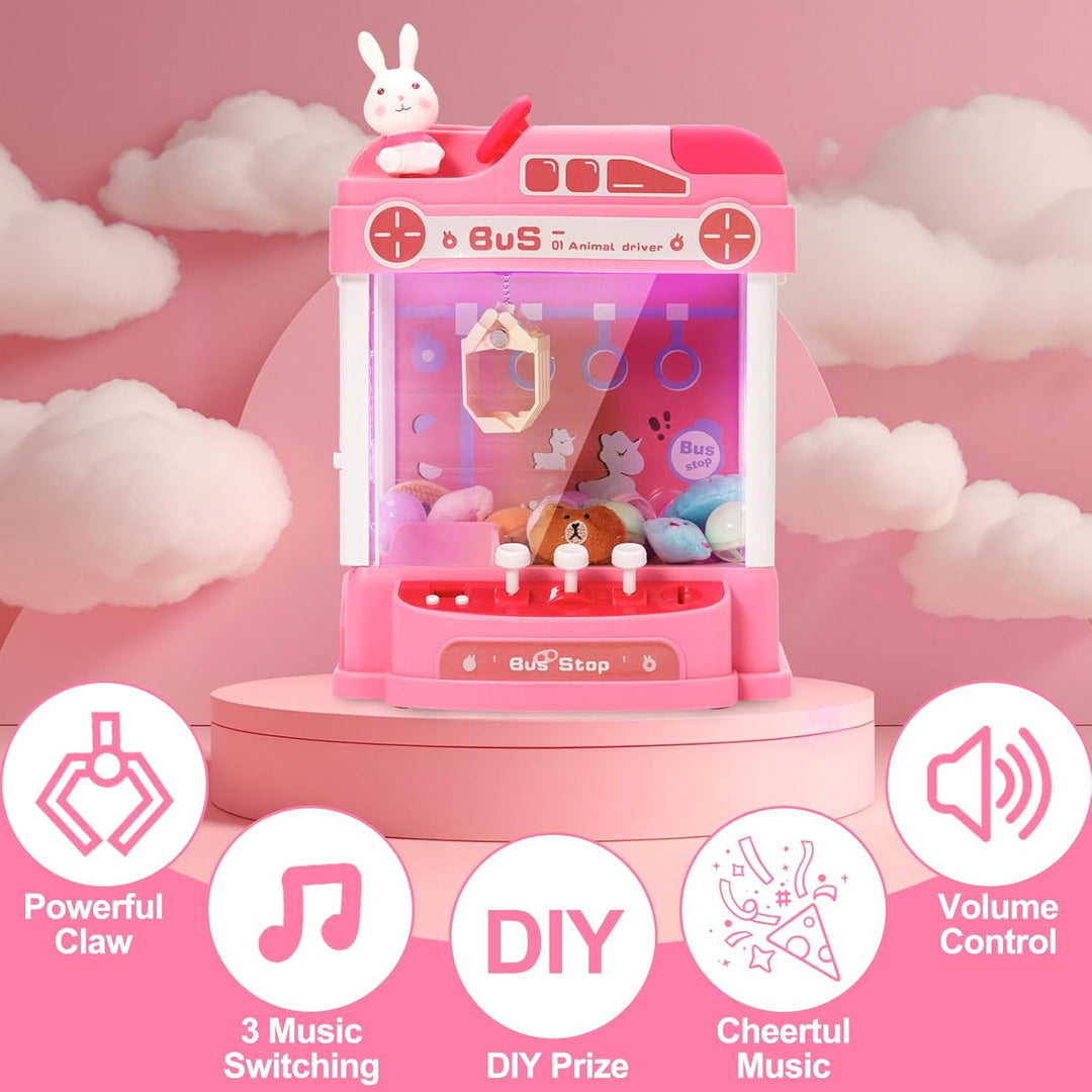 Mini Greifmaschine Candy Doll Mit Lenkrad Gachapon Grabber Süssigkeiten Greifautomat mit Münzschiebe