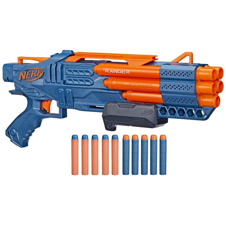NERF Elite 2.0 Ranger PD-5 Blaster, mit 5 Läufen, 10 Elite Darts, einfache Handhabung, Dart-Aufbewah