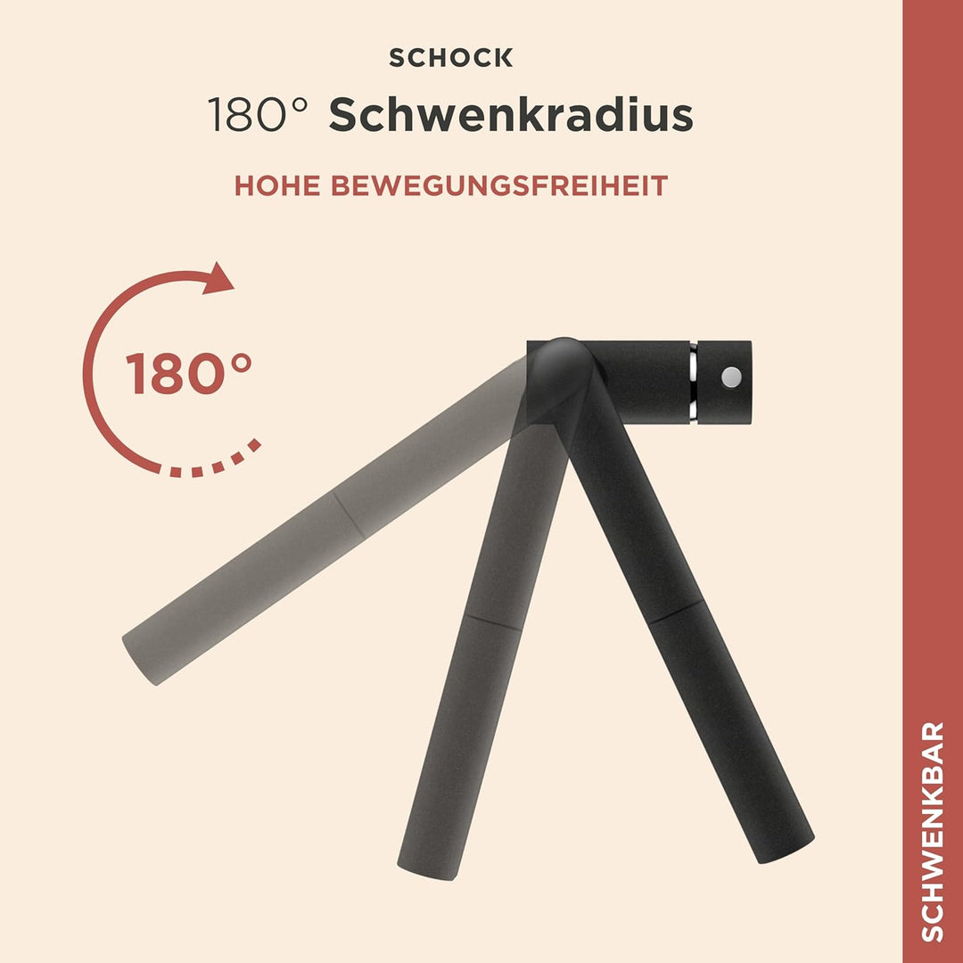 SCHOCK Küchenarmatur Epos Onyx – Hochdruck Armatur mit ausziehbarer Schlauchbrause Schlauchbrause On