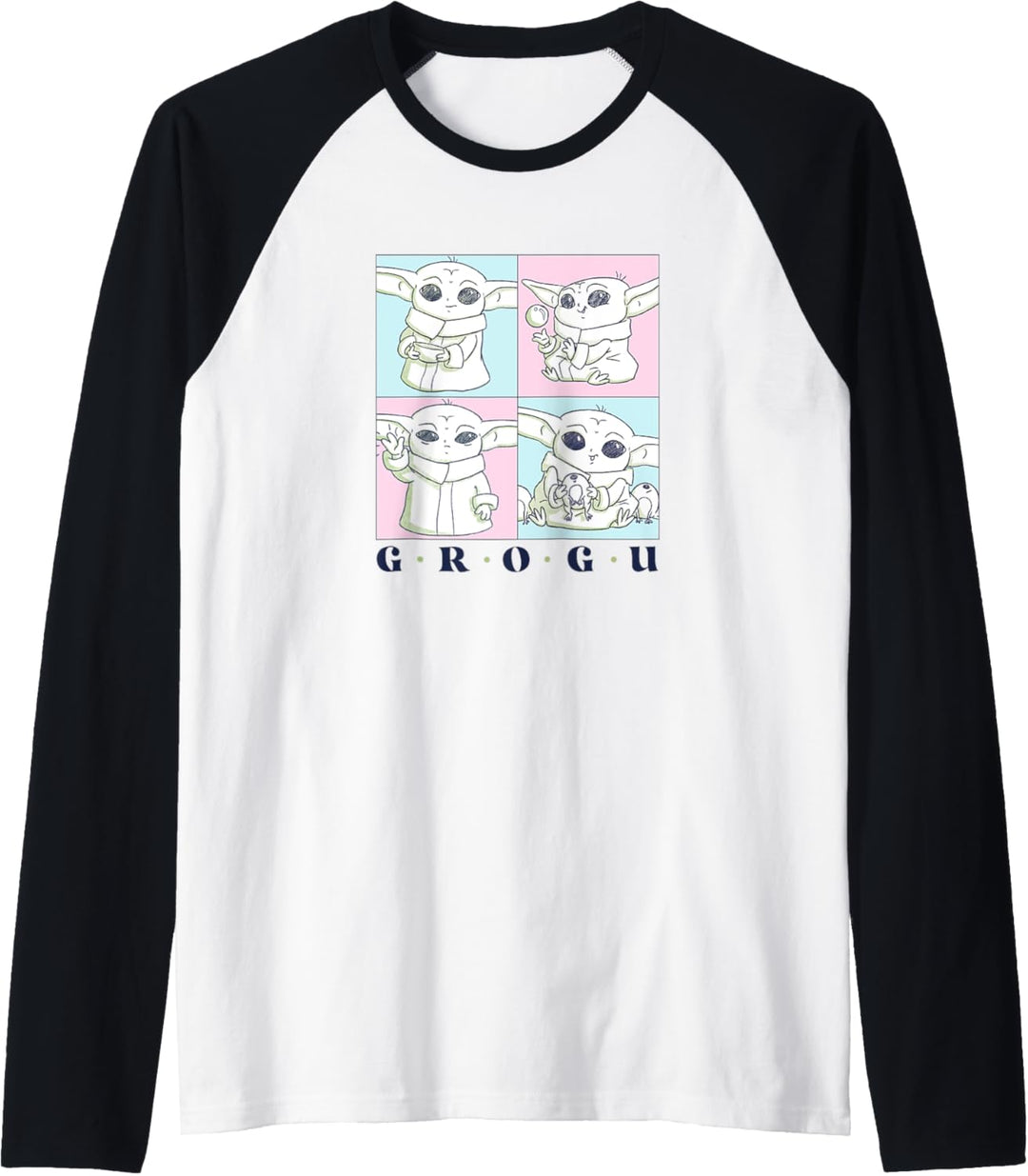 Star Wars: The Mandalorian Grogu Cute Pastel Box Up Raglan