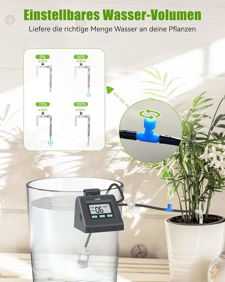 RAINPOINT Automatisches Bewässerungssystem, Einstellbare Wassermenge, Automatische Bewässerung für Z