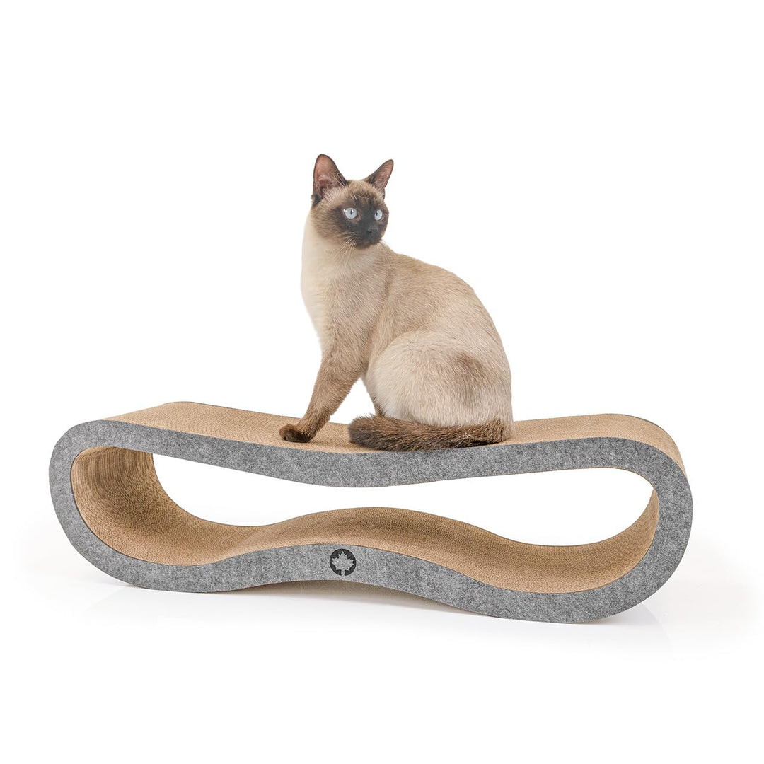 CanadianCat Company | Kratzbrett Orbit 2.0 mit Filz-Front - Kratzmöbel aus Wellpappe inkl. Katzenmin