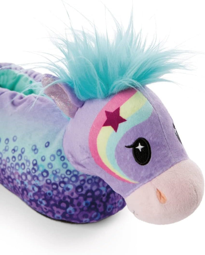 Nici 47851 Hausschuhe Pony Stars Pferd Starjumper figürlich Gr. 34-37 (M) GREEN Türkis 34/37 EU, Tür