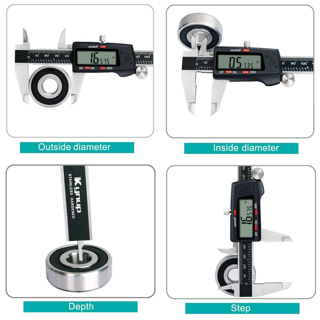 Kynup Messschieber Digital, 150mm / 6-Zoll Digitale Schieblehre Messgerät mit grossem LCD-Display fü