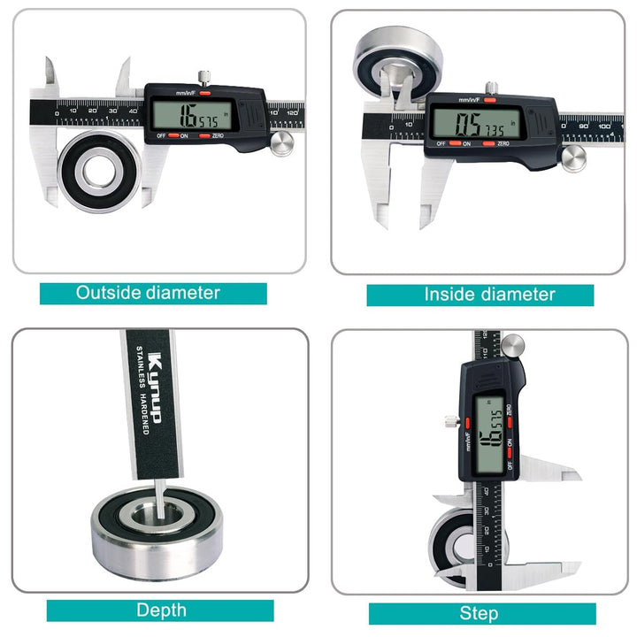 Kynup Messschieber Digital, 150mm / 6-Zoll Digitale Schieblehre Messgerät mit grossem LCD-Display fü