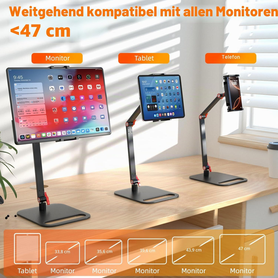 Height Adjustable Portable Monitor Stand, Upgrade Knob Adjustment Portable Monitor Holder for 15.6 1