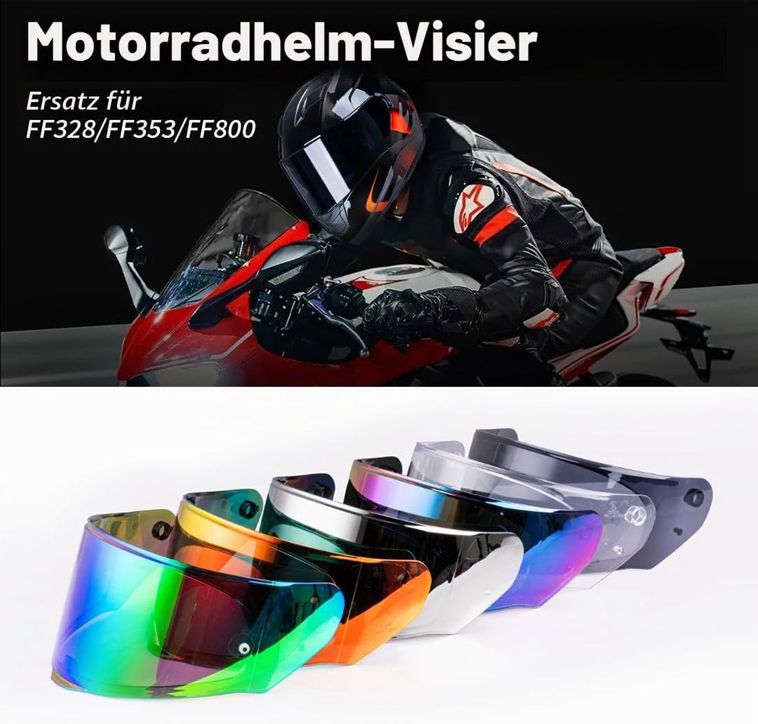VCOROS Helmvisier für FF328/FF353/FF800 Motorradhelm Visier | Motorrad Windschutz Helm Objektiv Visi