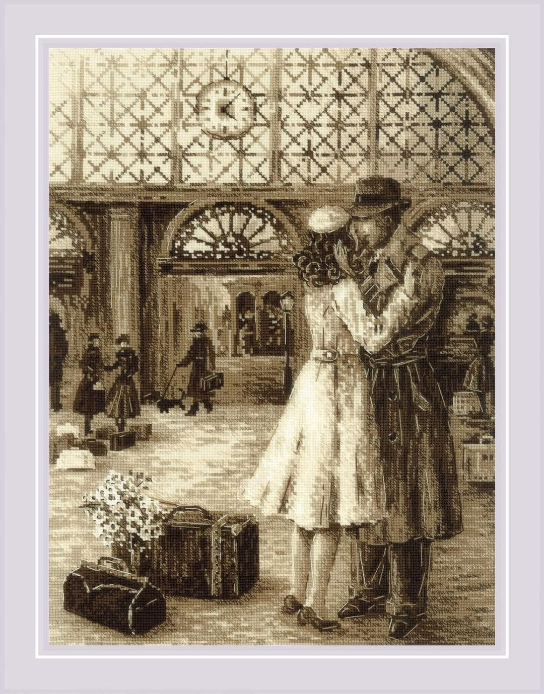 RIOLIS Kreuzstich-Set 2111 Altes Foto Rendezvous