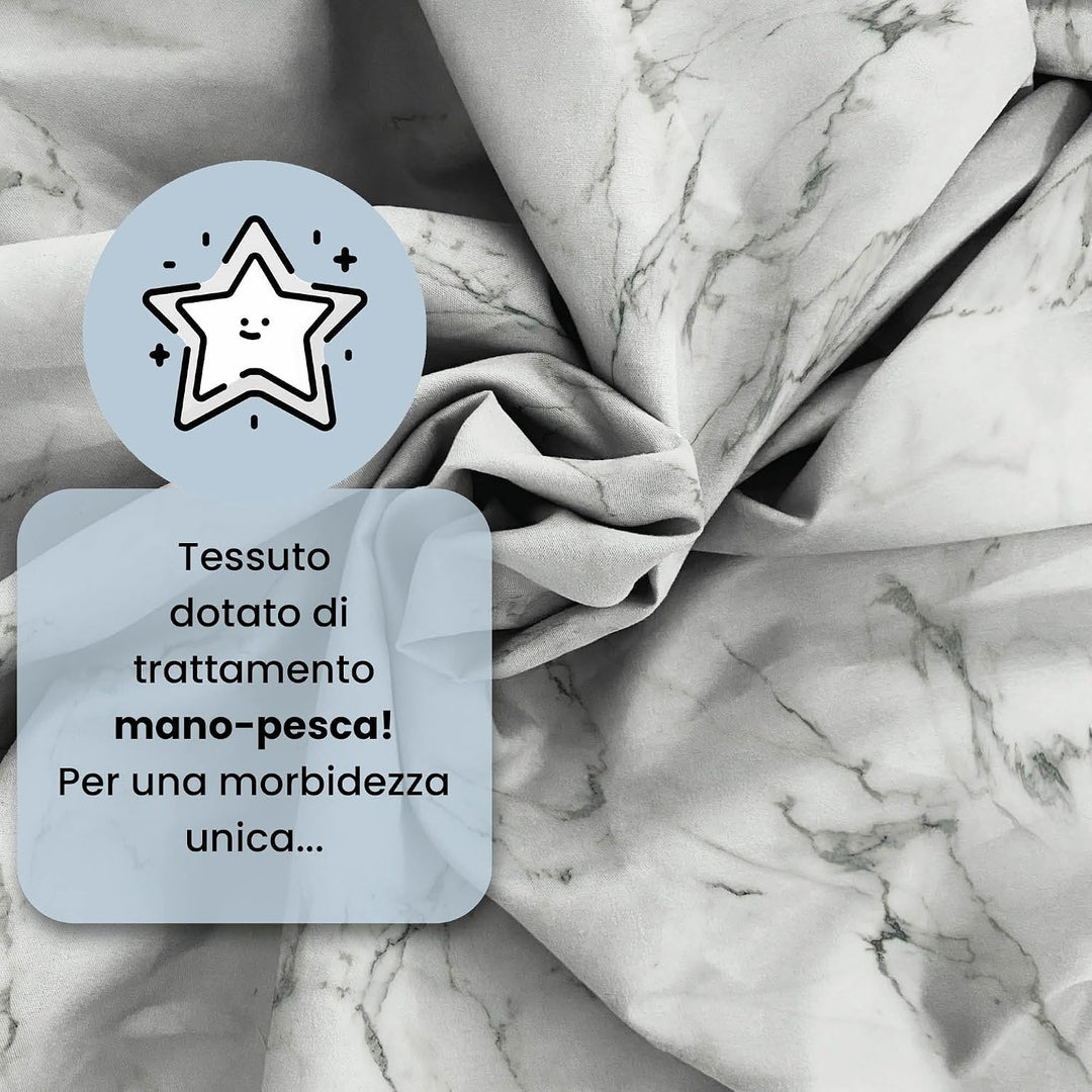 Italian Bed Linen, Fashion Bettwäsche-Set, Microfiber, Marble, Doppelbett Doppelbett Marble, Doppelb