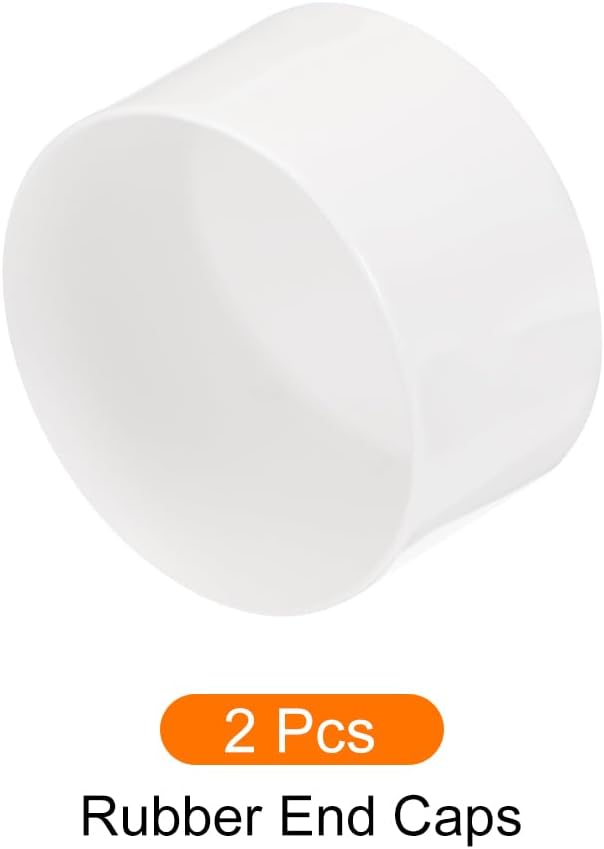 2 Stück PVC Endkappen, 100mm ID Abdeckkappen, Rund PVC Stopfen, Schutzkappen für Schrauben, Gewindeb
