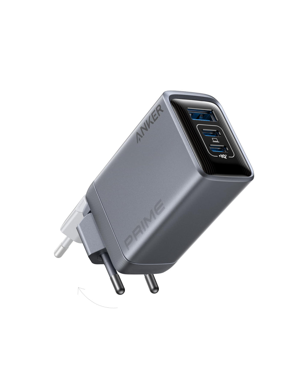 Anker Prime Ladegerät, 100W USB-C Ladegerät, 3 Port GaN faltbares und kompaktes Anker Wandladegerät,