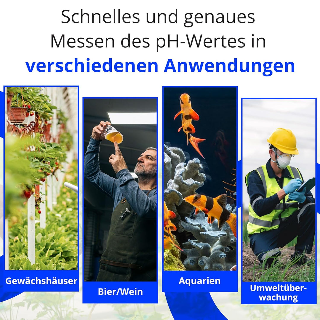 Bluelab pH Pen - Genau bis ±0,1 pH, langlebig, wasserdicht, schwimmfähig, schnell, stabil, Doppelson