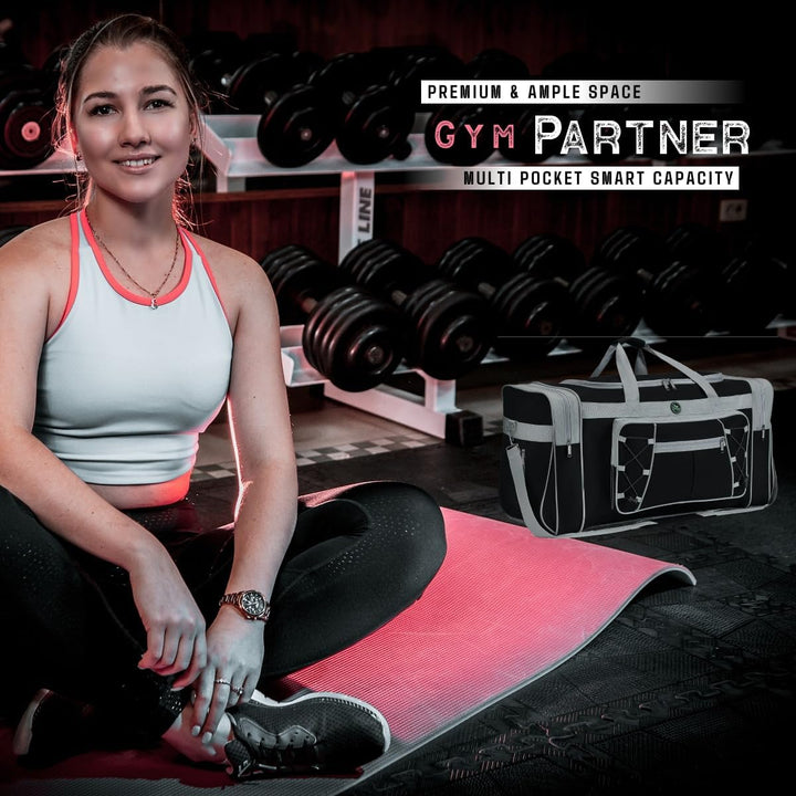 Reisetasche für Herren, Wochenendtasche, leicht, extra gross, Oxford-Duffel, Fitnessstudio, stabiles