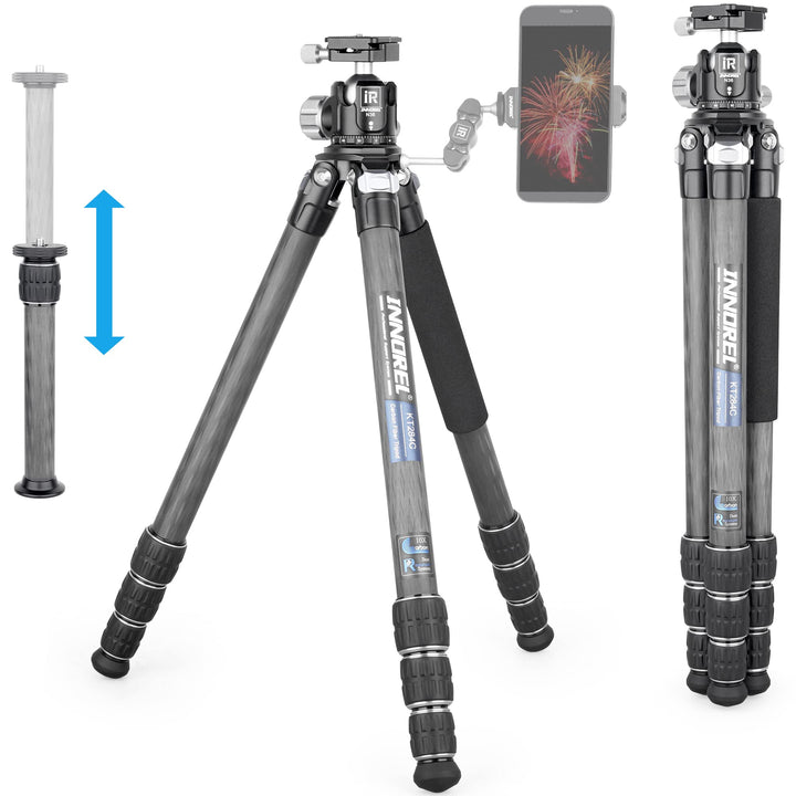 Karbonfaser-Stativ-INNOREL KT284C Super tragbares Reisestativ für DSLR-Kamera Robuster kompakter Stä