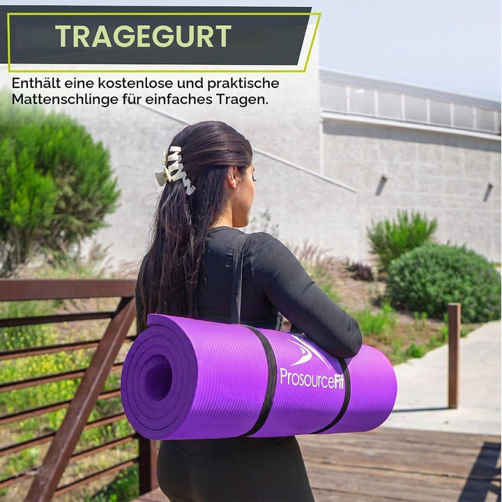 ProsourceFit Extra Thick Yoga and Pilates Mat 1/2" Purple, 1/2" Purple