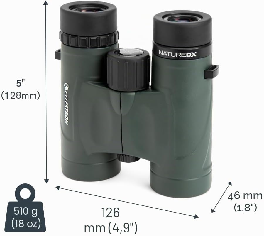 Celestron 71331 10 x 32 DX Nature Fernglas – Grün Nature DX 10 x 32 Dachprisma, Nature DX 10 x 32 Da