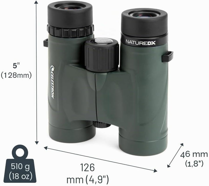 Celestron 71331 10 x 32 DX Nature Fernglas – Grün Nature DX 10 x 32 Dachprisma, Nature DX 10 x 32 Da