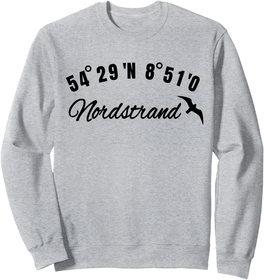 Nordstrand Koordinaten Nordseeinsel Urlaub Deutschland Sweatshirt