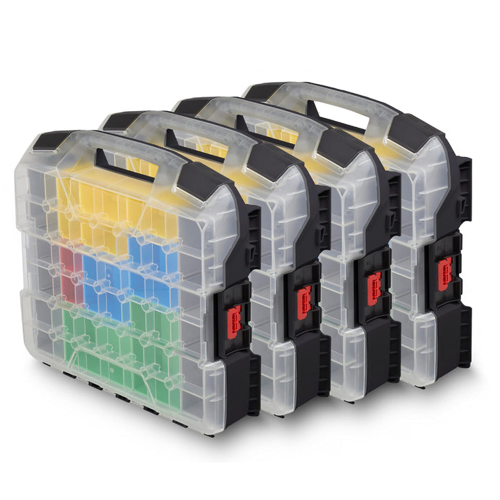 L-BOXX Sortimo W-BOXX 102 schwarz inkl. Insetboxes 4er Set | Sortimentskasten L-Case | Schraubenbox