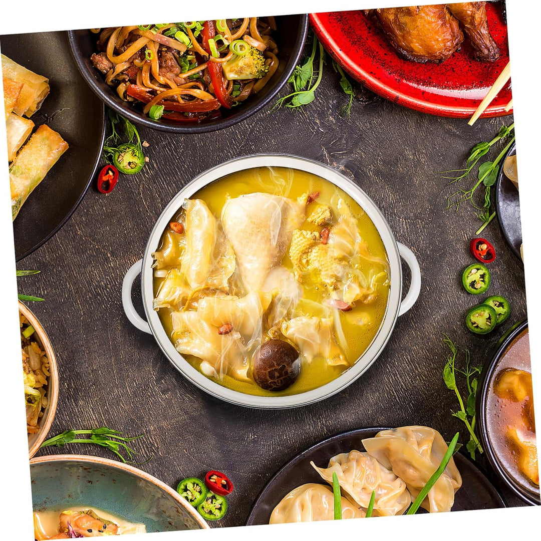 Cabilock Email Kochtopf Suppentopf Aus Emaille Pfannenwender Handgezogene Nudeln Milchtopf Enamel Ko