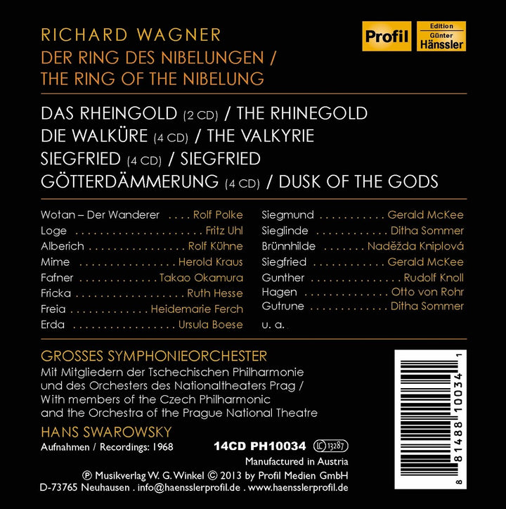 WAGNER: Ring des Nibelungen, Audio-CD