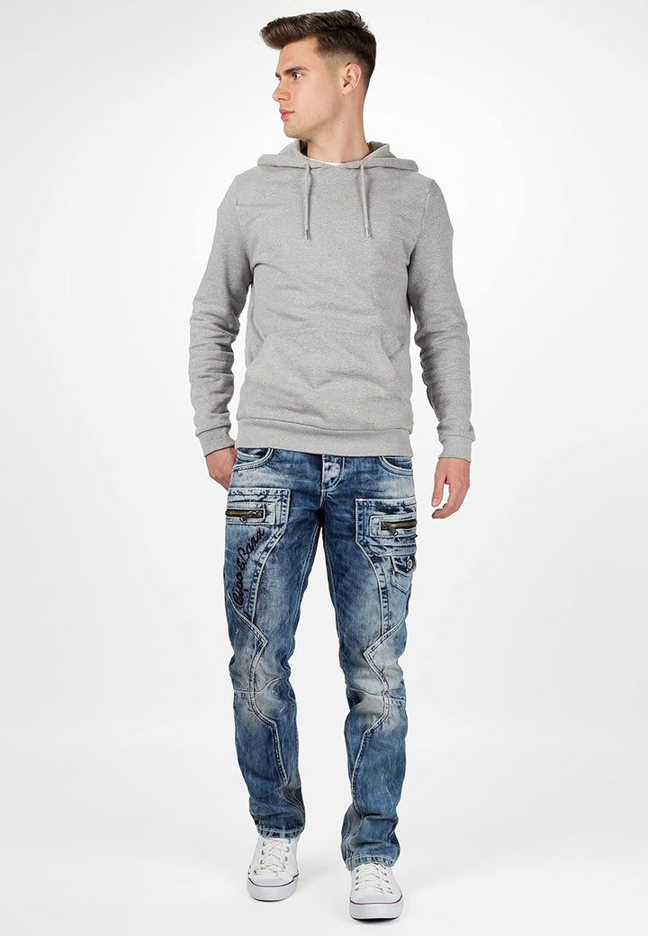 Cipo & Baxx Herren Jeans Hose Freizeit Hose Casual BANS Production 29W / 32L Blau - 47, 29W / 32L Bl