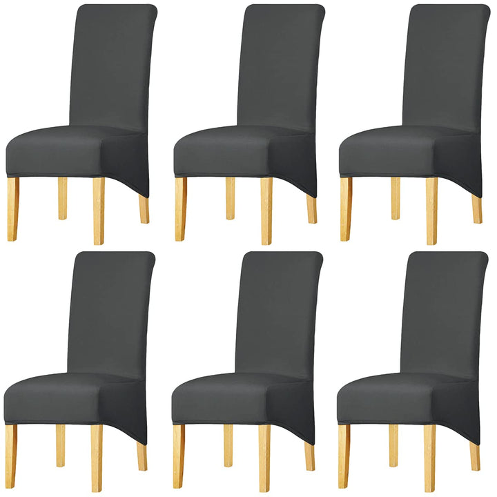 KELUINA Stuhlhussen mit hoher Rückenlehne, Solider Stoff, Stretch, Grösse XL, für Esszimmer, für Zuh