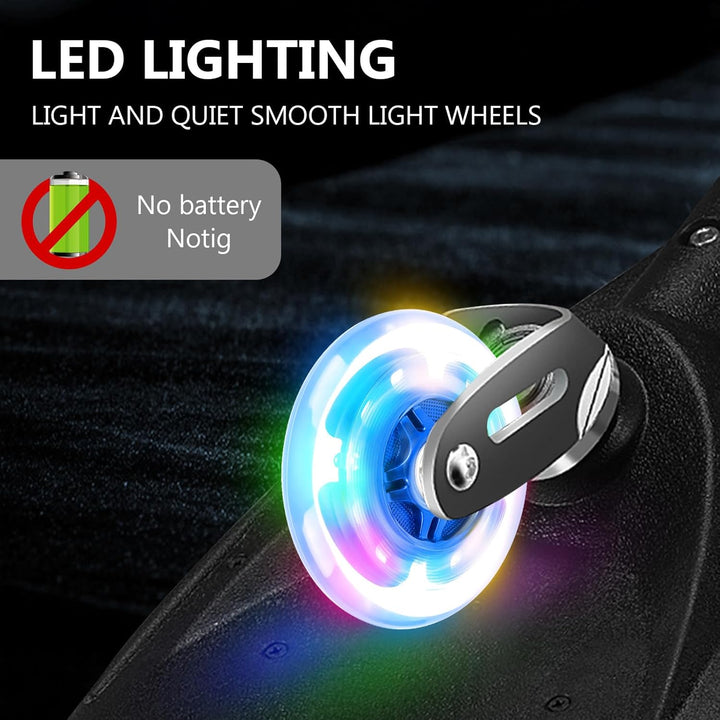 Leuchtende Scooter Räder, 2 Paar Led Scooter Rollen Räder, 80mm,120mm Scooter Ersatzräder, Stunt Sco