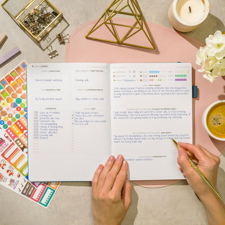 Clever Fox Self-Care Journal – Notizbuch für tägliche Reflexion, Planer für mentale Gesundheit und p