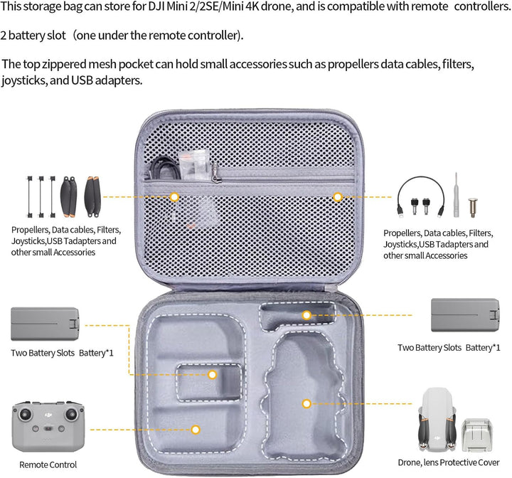 Gdraco Taschen, Mini Tasche für DJI Mini 2, Tragbare Taschen für DJI Mini 2, Mini Drone Handtasche f