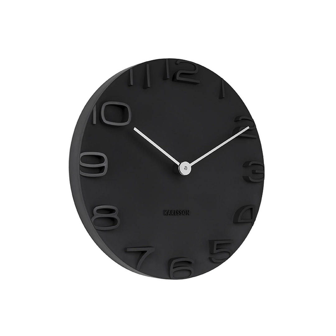 Karlsson KA5311BK Wanduhr On The Edge, schwarz mit Zeiger, Chrom One Size Metallic, One Size Metalli