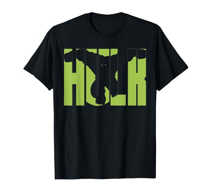 Mens Marvel Incredible Hulk Typographic Smash Graphic T-Shirt Medium Heather Blue