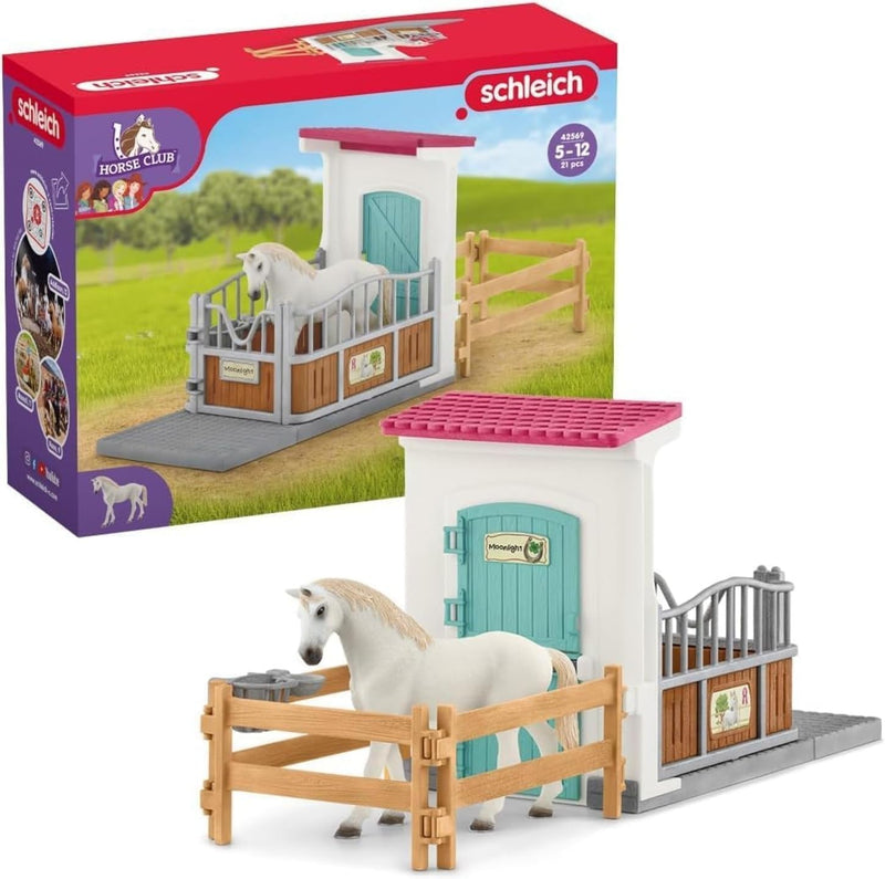 schleich 42569 Pferdebox zum modularen Reiterhof, für Kinder ab 5-12 Jahren, HORSE CLUB - Spielset