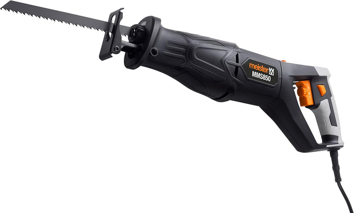 Meister Säbelsäge 850 W, MMS850 - Stufenlose Hubzahlvorwahl - Werkzeugloser Sägeblattwechsel - Drehb