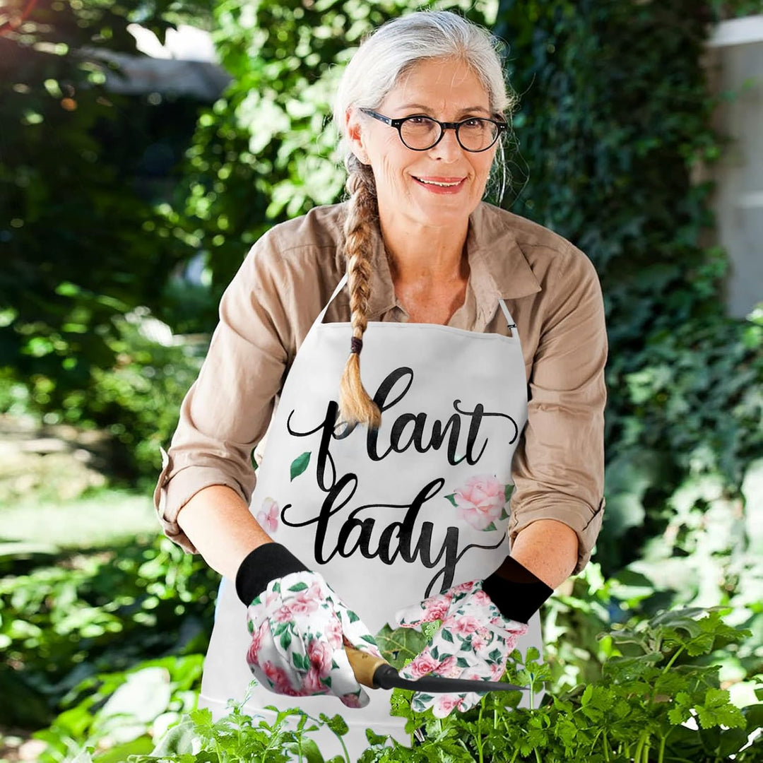 Pflanze Dame Gartenwerkzeug Kit mit Pflanzwerkzeugen Strohhut Blumenschürze Handschuh Frauen Geburts