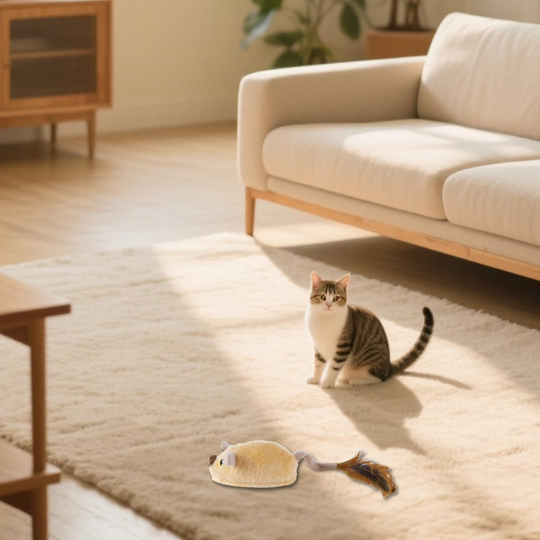 Elektrische Spielmaus Für Katzen, Mäuse-Katzenspielzeug Mit Fernbedienung, Interaktive Spielzeugmaus