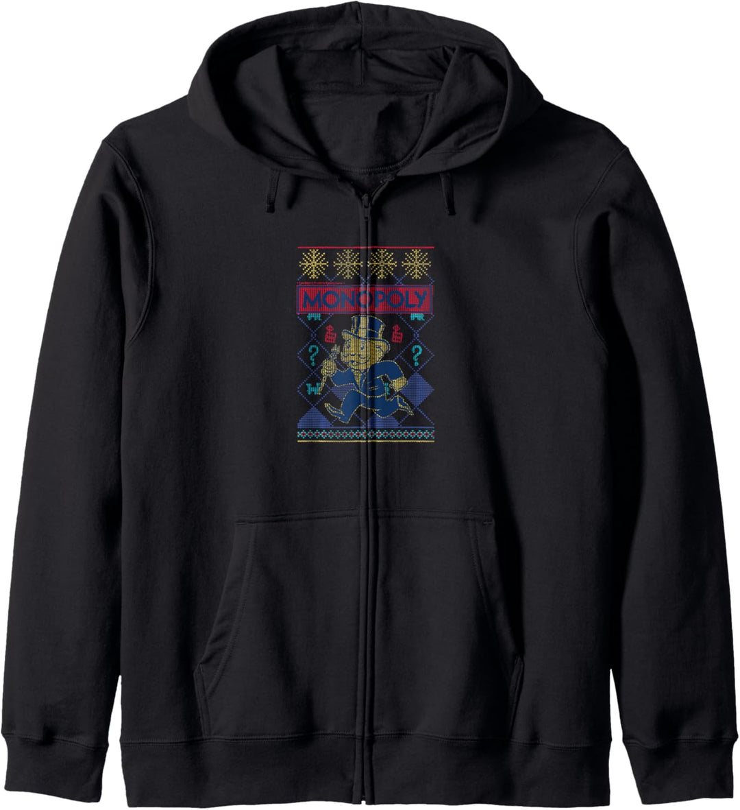 Monopoly Christmas Ugly Sweater Style Kapuzenjacke