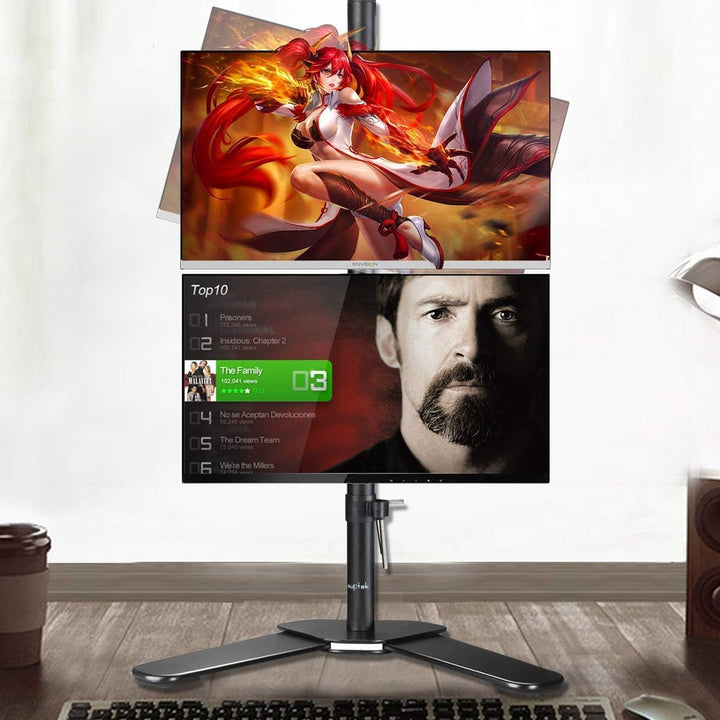 suptek Monitorhalterung 2 Monitore, Monitor Halterung für 13-27 Zoll Bildschirme, Bildschirmhalterun