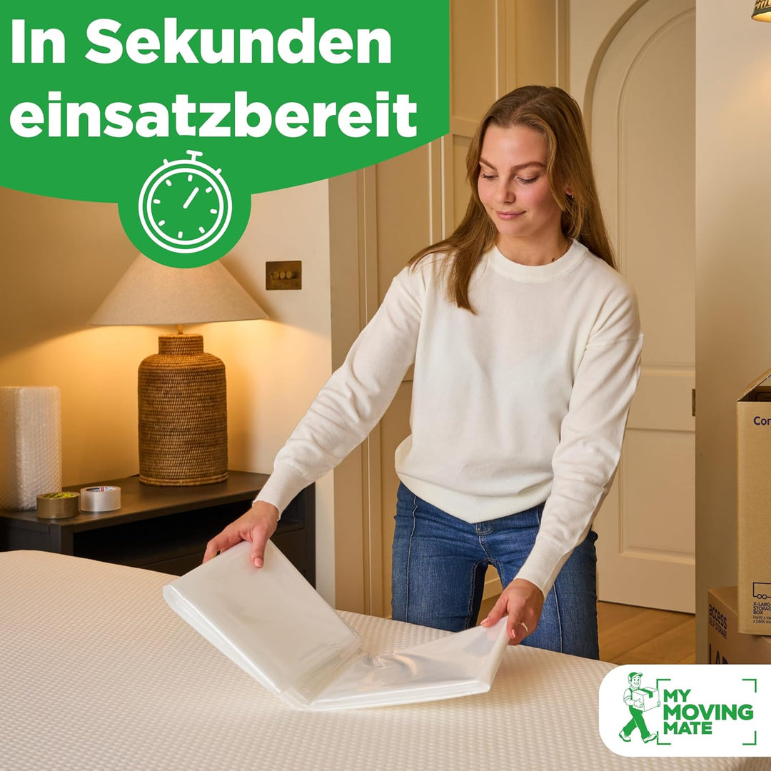 Matratzenhülle 160 x 200 cm für Umzug und Lagerung – Schutzhülle für Matratzen 160x200 – Matratzenhü