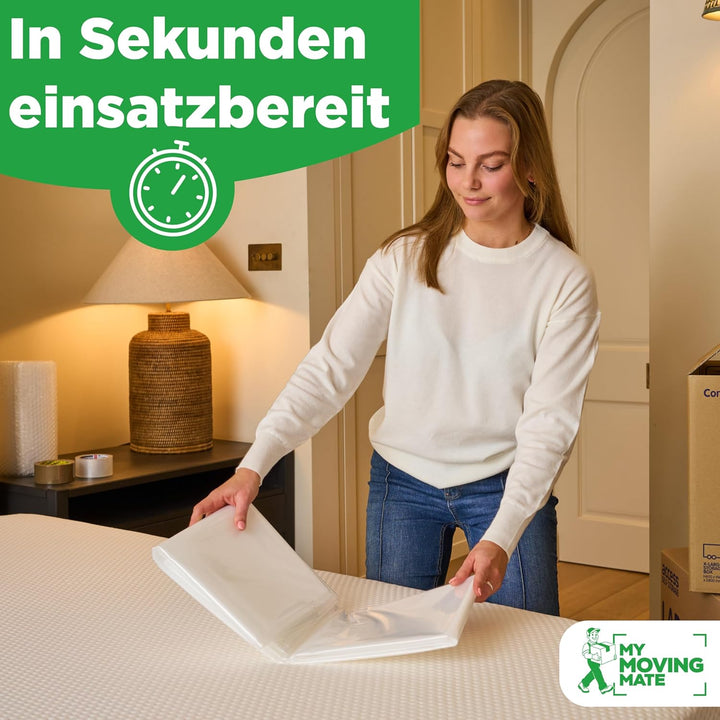 Matratzenhülle 160 x 200 cm für Umzug und Lagerung – Schutzhülle für Matratzen 160x200 – Matratzenhü