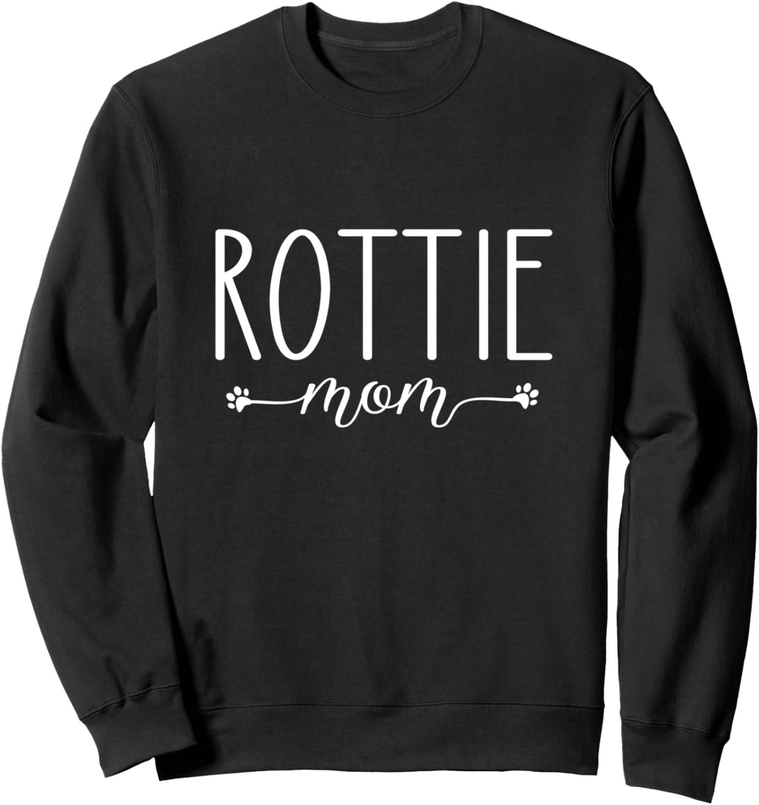 Dog Paw Print Rottie Mom Sweatshirt