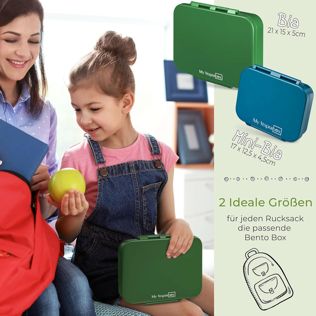 My Vesperbox – Bia - Bento Box Kinder - NEU - VERSTÄRKTE VERSCHLÜSSE - Auslaufsicher & BPA Frei - ex
