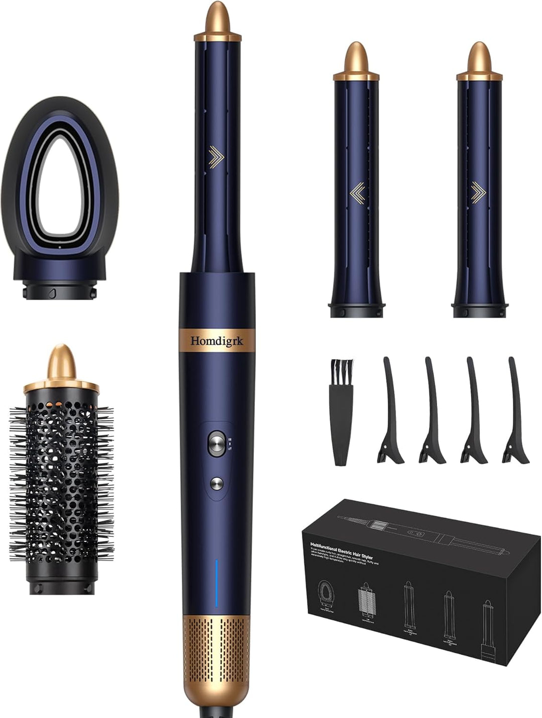 Air Styler Haarstyler 4-in-1,1300W Warmluftbürste Set Mit 110000 U/Min Haartrockner,Curly All in One