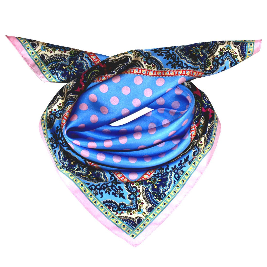 Lorenzo Cana Mädchen Seidentuch aufwändig bedruckt Tuch 100% Seide 70 cm x 70 cm harmonische Farben