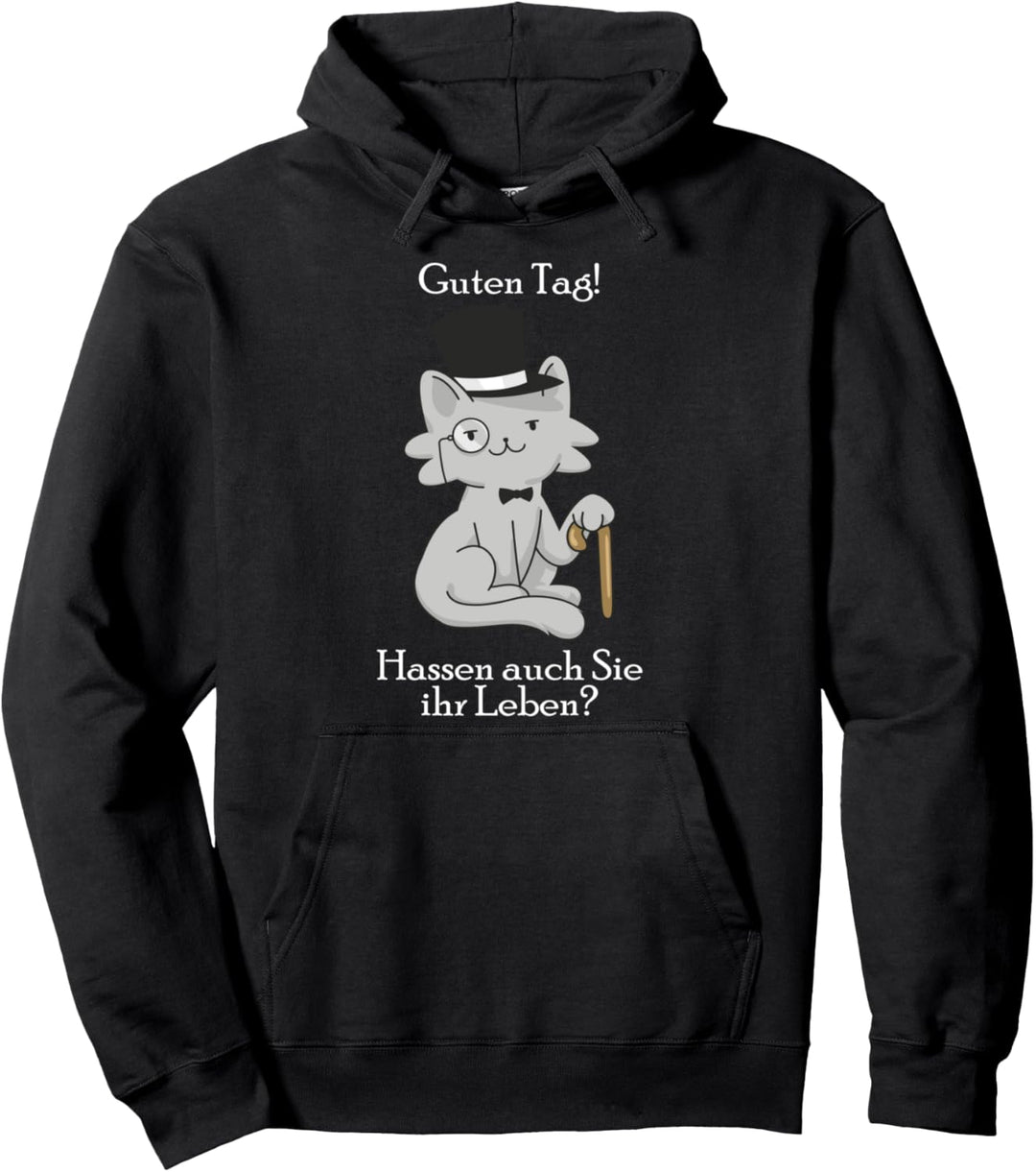 Katze Morriton Manor Hass Sprüche Pullover Hoodie