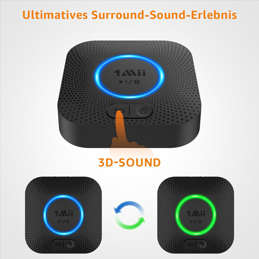 1Mii B06 Plus Bluetooth HiFi Empfänger, Drahtloser Audio Adapter, aptX HD aptX-Adaptive Bluetooth 5.